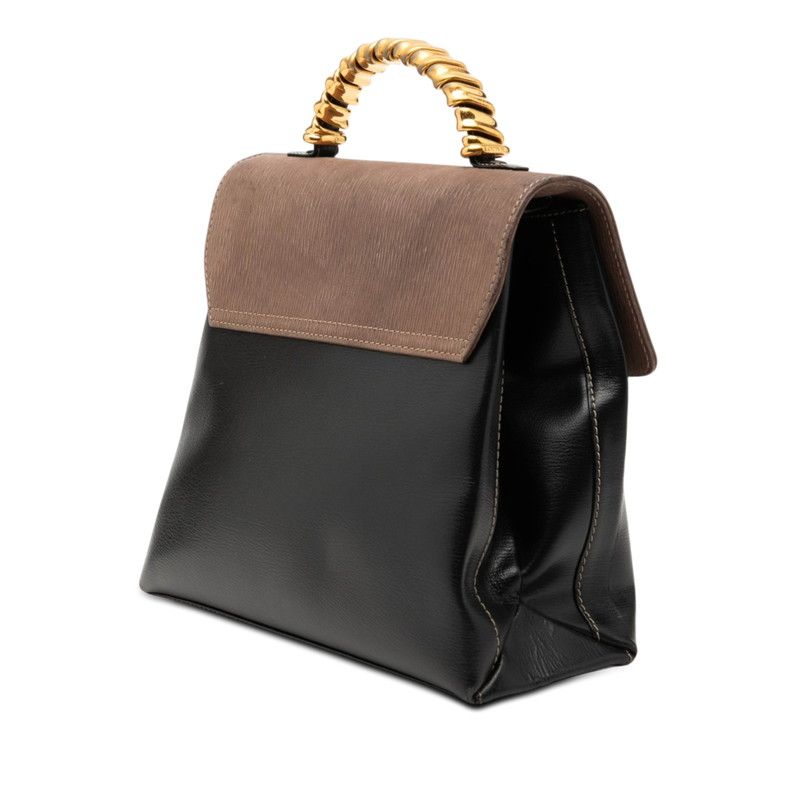 Loewe Velazquez 2-Way Shoulder Bag Black Brown Leather — view 2