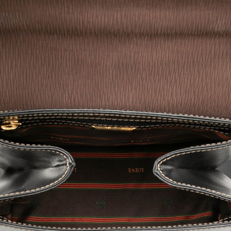 Loewe Velazquez 2-Way Shoulder Bag Black Brown Leather — view 4