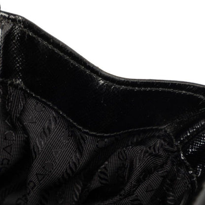 Prada Saffiano Handbag Black Nylon Leather — view 5