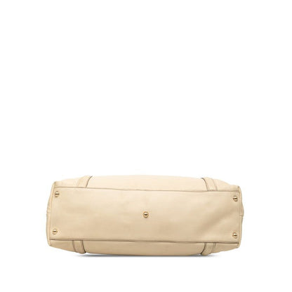 Gucci Interlocking New Brid Tote Shoulder Bag Ivory Beige Leather — view 3