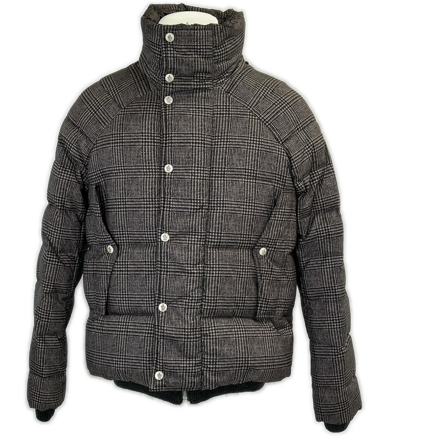 Moncler Gamme Blue Glen Check Print Down Jacket