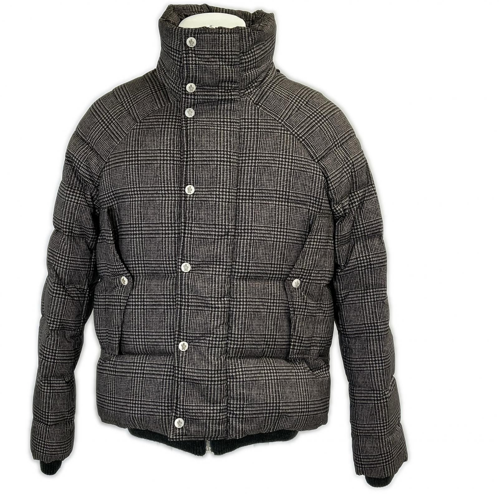Moncler Gamme Blue Glen Check Print Down Jacket