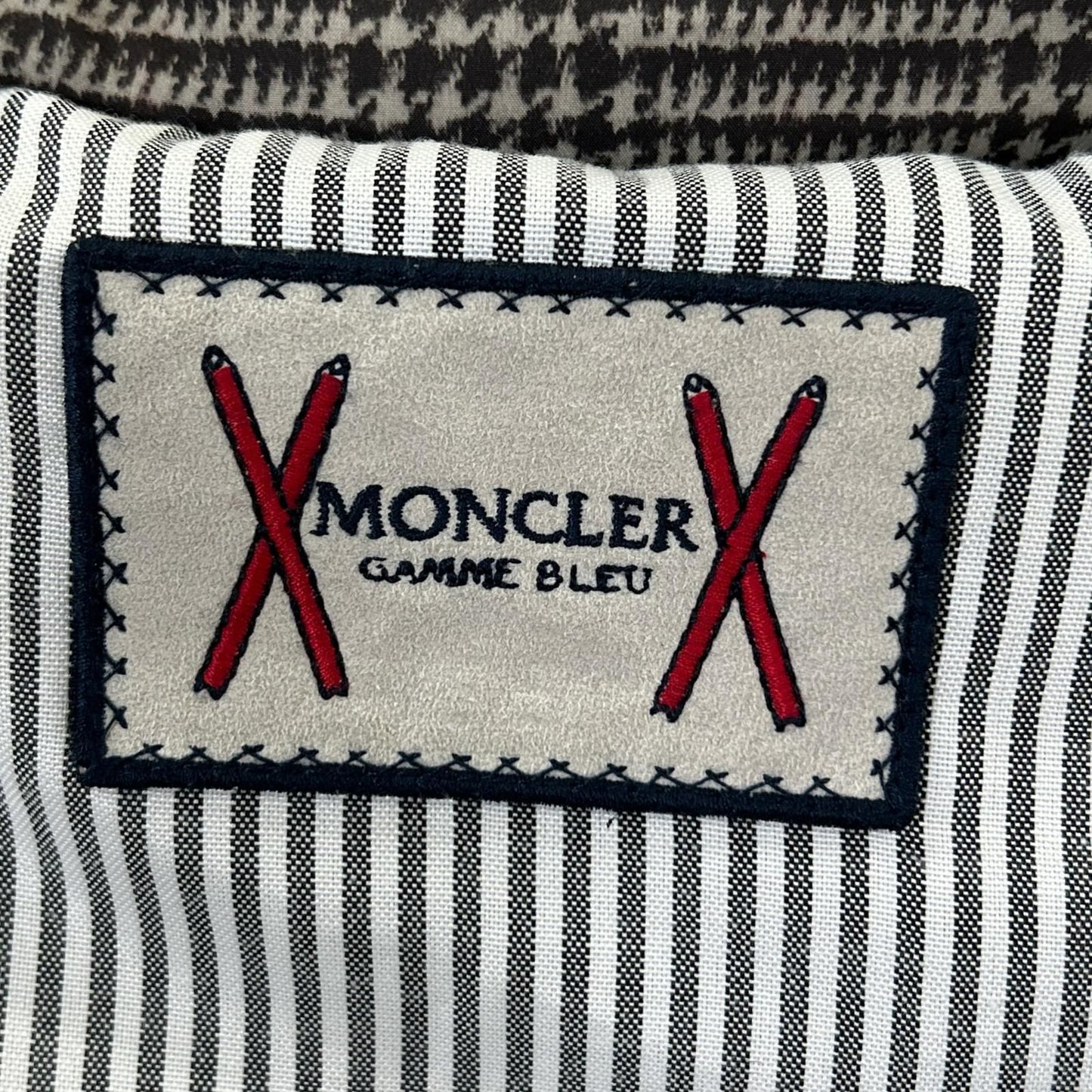 Moncler Gamme Blue Glen Check Print Down Jacket — view 5