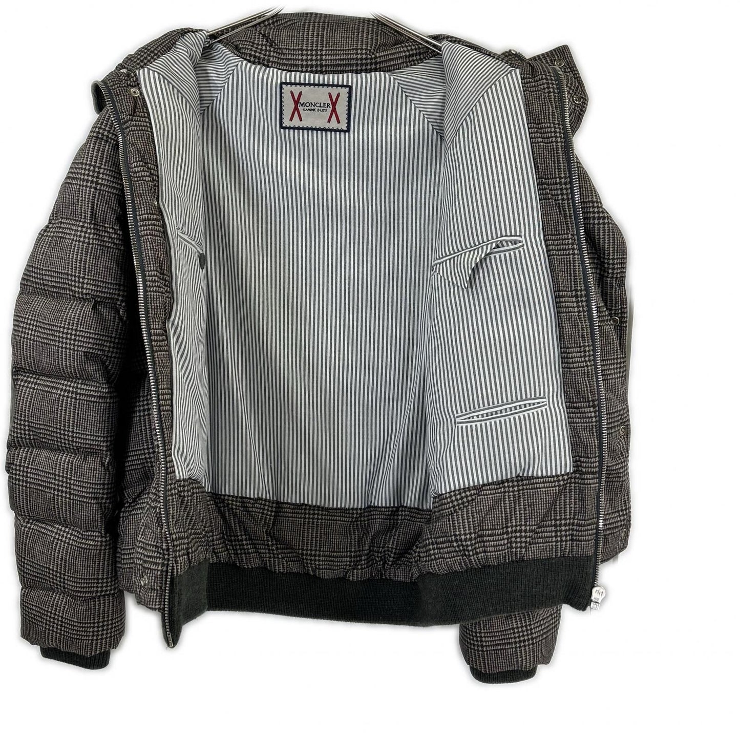 Moncler Gamme Blue Glen Check Print Down Jacket — view 4