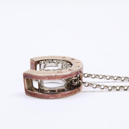 Celine 925 Sterling Silver Rhinestone Horse Shoe — view 3