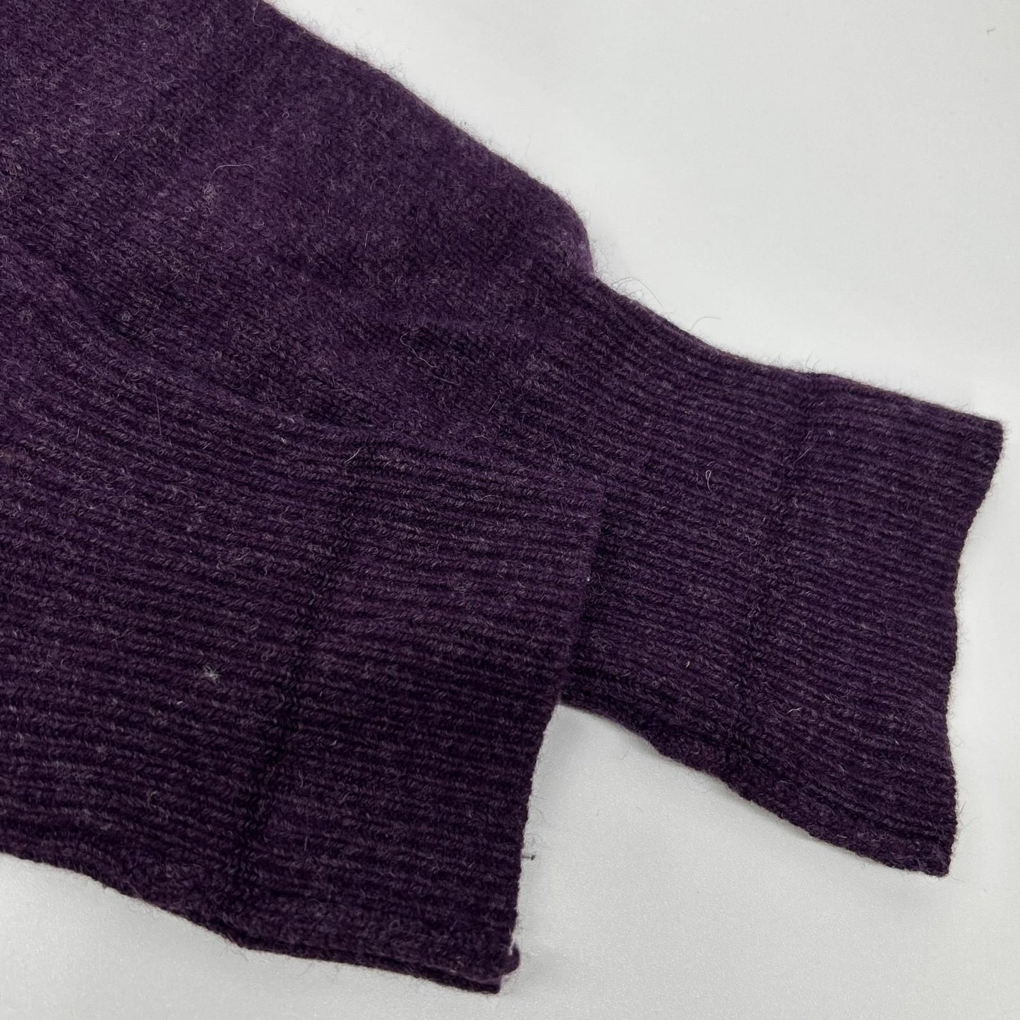 Saint Laurent Yves Purple Logo YSL Embroidery Knit Sweater — view 8