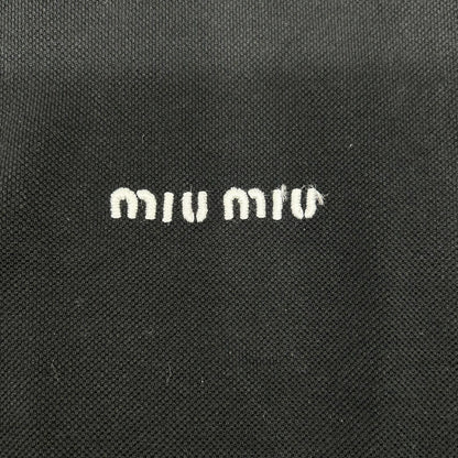 Miu Miu Black Cotton Pique Polo — view 8
