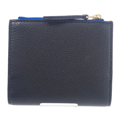 Celine Compact Wallet Bifold Calf Black Blue Gold — view 2