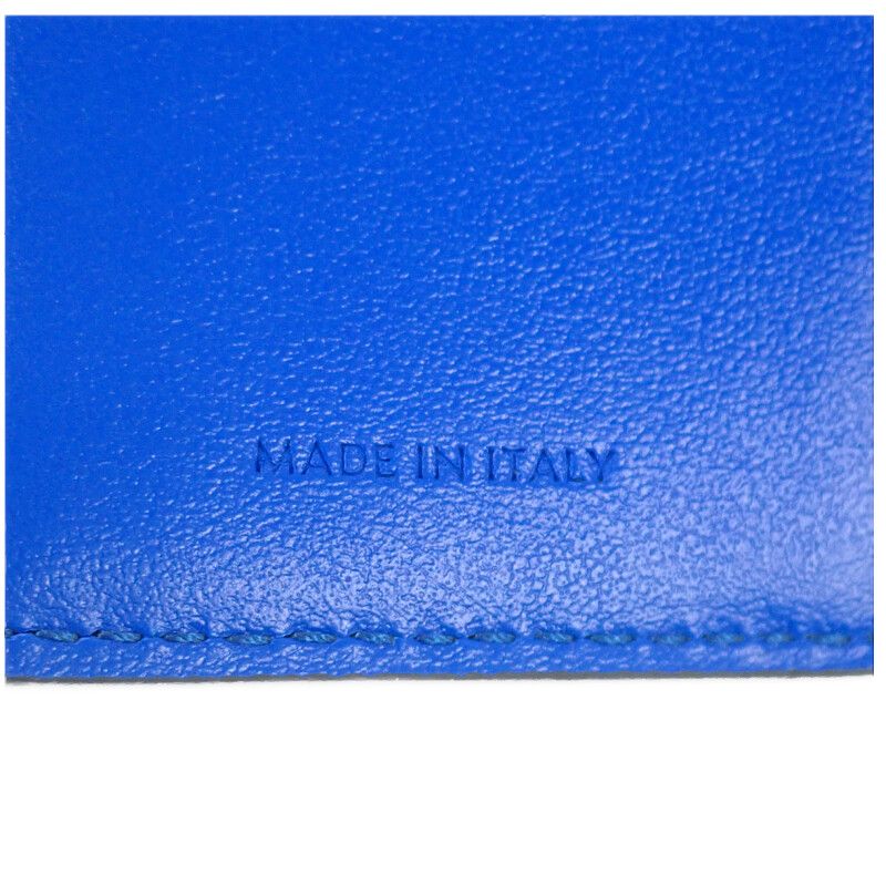 Celine Compact Wallet Bifold Calf Black Blue Gold — view 8