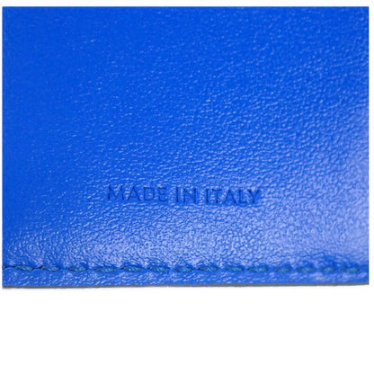 Celine Compact Wallet Bifold Calf Black Blue Gold — view 8