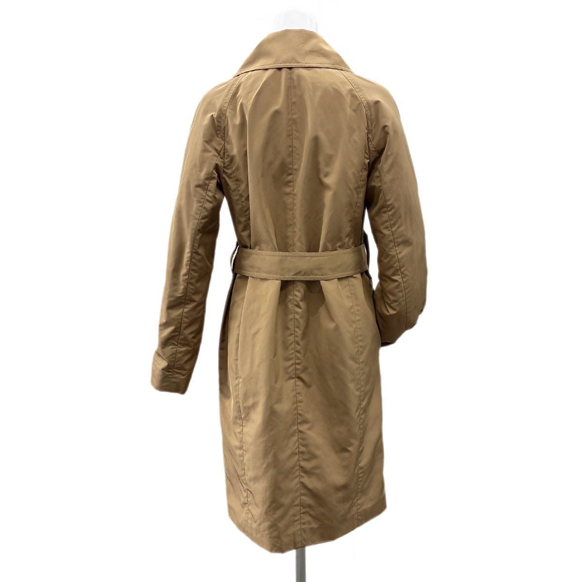 Saint Laurent Yves Trench Coat Leopard Lining Rive Gauche Long Length Brown — view 3