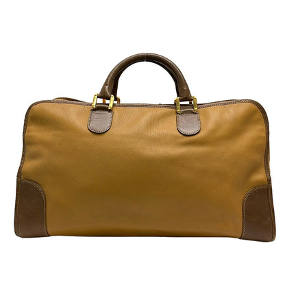 Loewe Boston Bag Amazona Brown Dark No Lock Leather — view 3