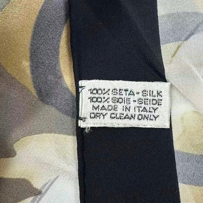 Chanel Scarf Camellia Logo Silk Black — view 7