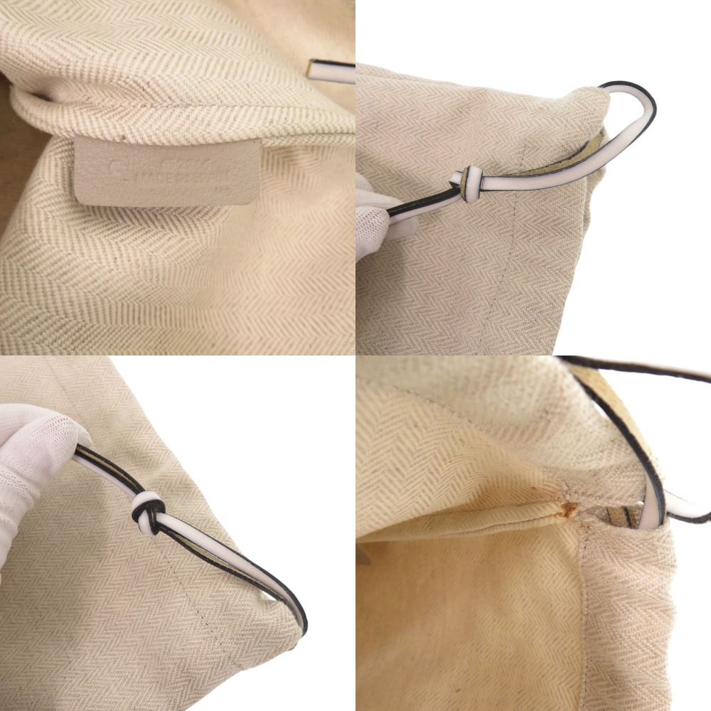 Loewe Anagram Cutout Tote Leather Canvas White — view 9