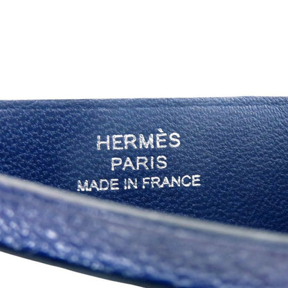 Hermes Poisson Card Case Chevre Misol Navy Light Blue Green — view 6