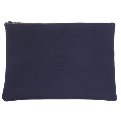 Hermes Neobain GM Nylon Polyurethane Blue Marine Pouch Navy