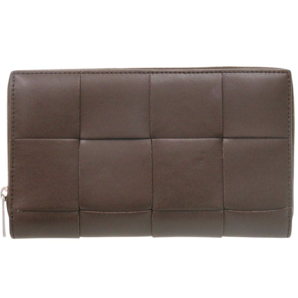 Bottega Veneta Maxi Intrecciato Leather Brown Wallet
