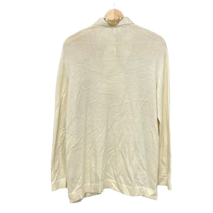 Hermes Long Sleeve Sweater L Ivory Gray Multi Regular Color Front Silk Cashmere — view 2
