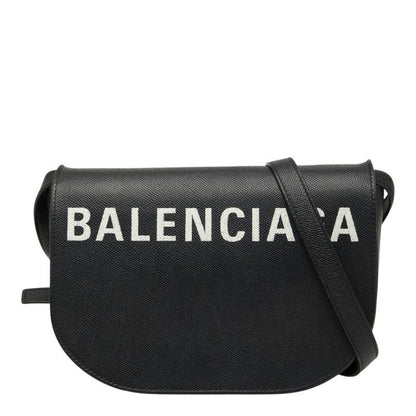 Balenciaga Ville Day Crossbody Shoulder Bag Navy White Leather