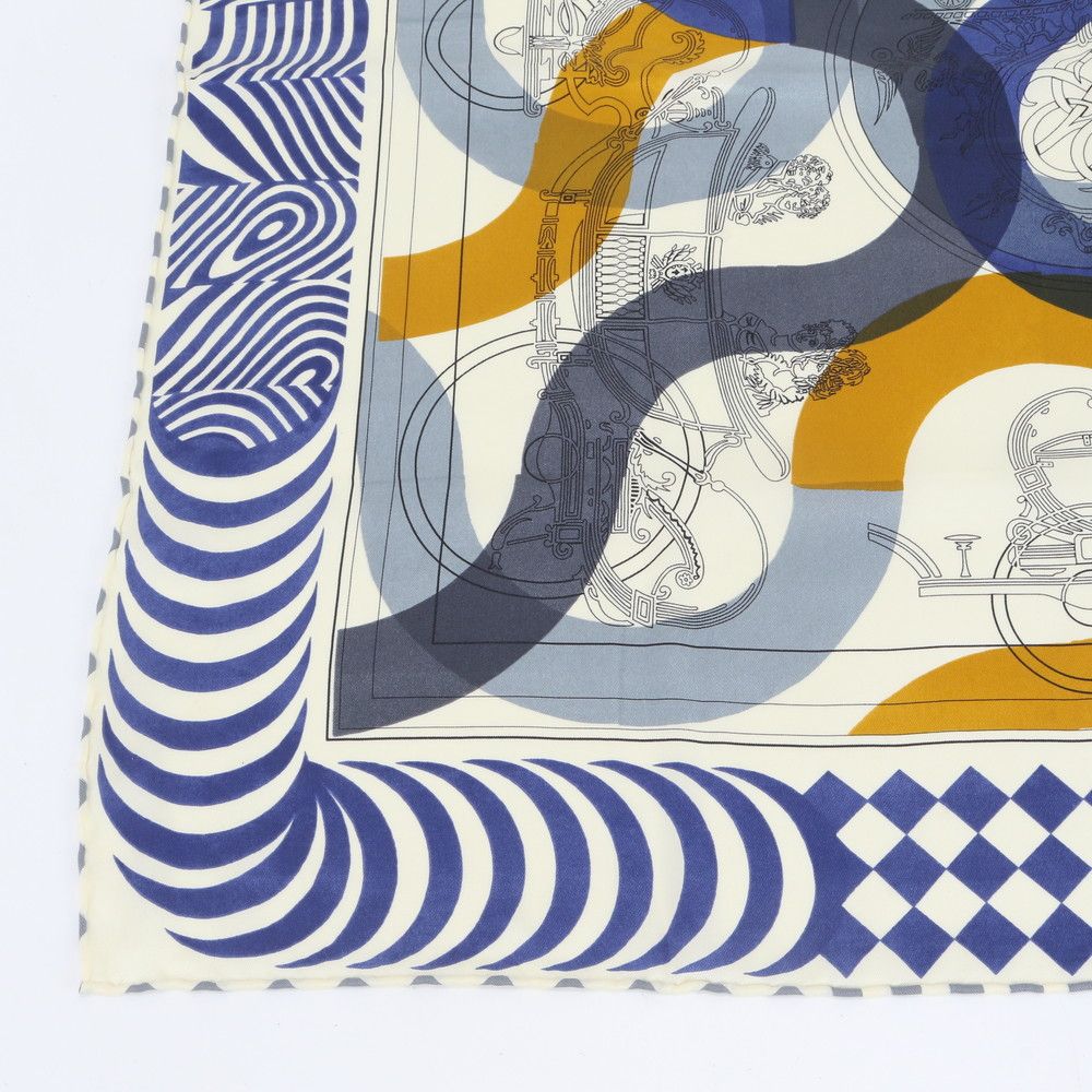 Hermes Tagged Silk Scarf C Mark Shawl — view 4