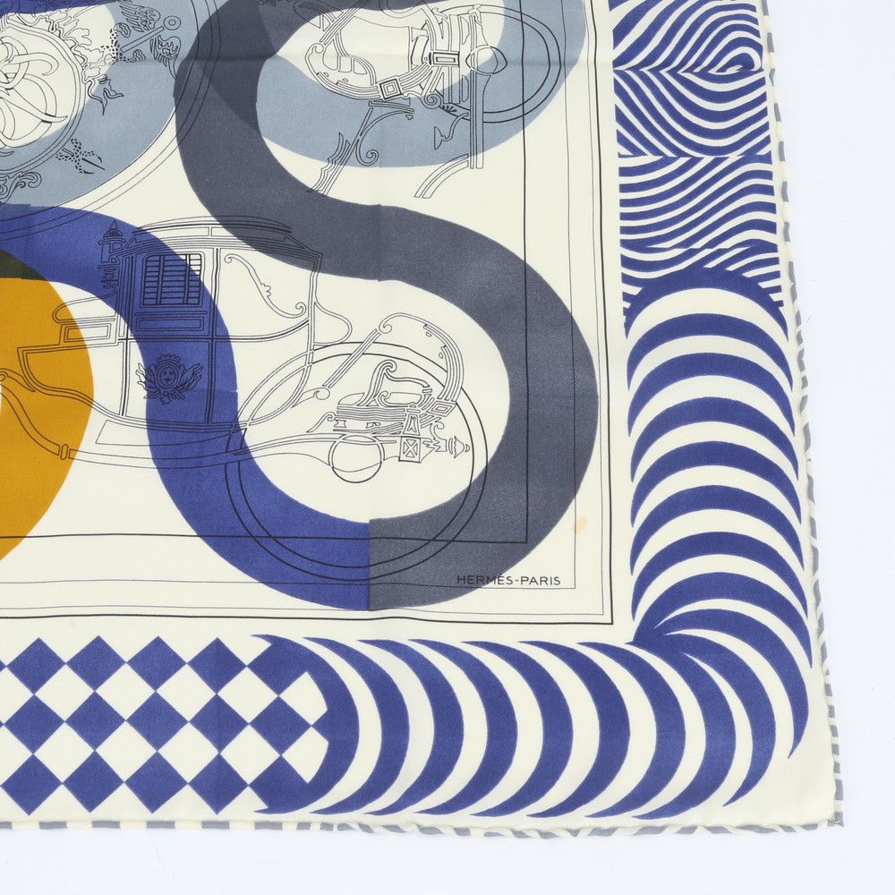 Hermes Tagged Silk Scarf C Mark Shawl — view 6