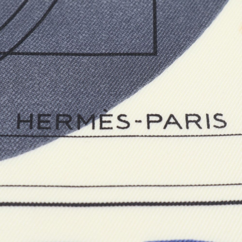Hermes Tagged Silk Scarf C Mark Shawl — view 7