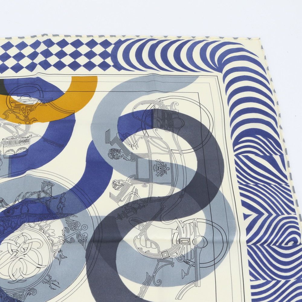 Hermes Tagged Silk Scarf C Mark Shawl — view 5