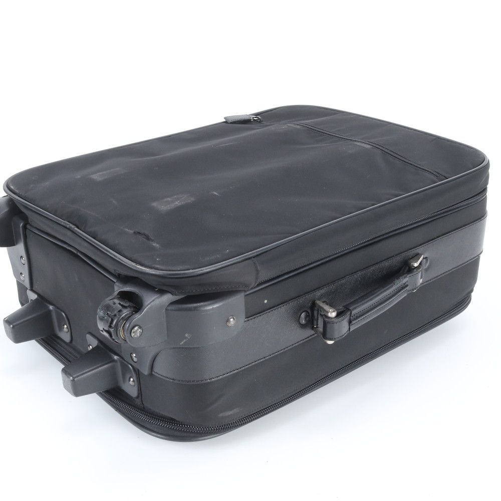 Prada Tessuto Nylon Triangle Logo Leather Suitcase Travel Bag Business Trunk — view 5