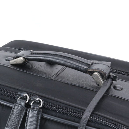 Prada Tessuto Nylon Triangle Logo Leather Suitcase Travel Bag Business Trunk — view 3