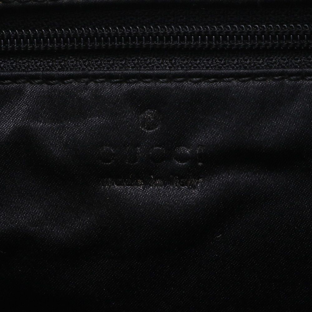 Gucci Leather Shoulder Bag Black Tote Hand — view 8