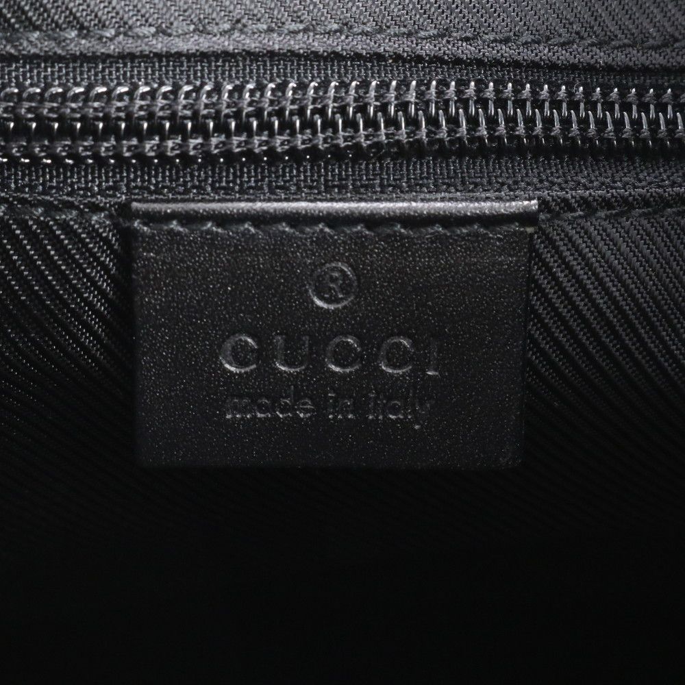 Gucci Leather Shoulder Bag Crossbody Messenger Business Tote Black — view 7