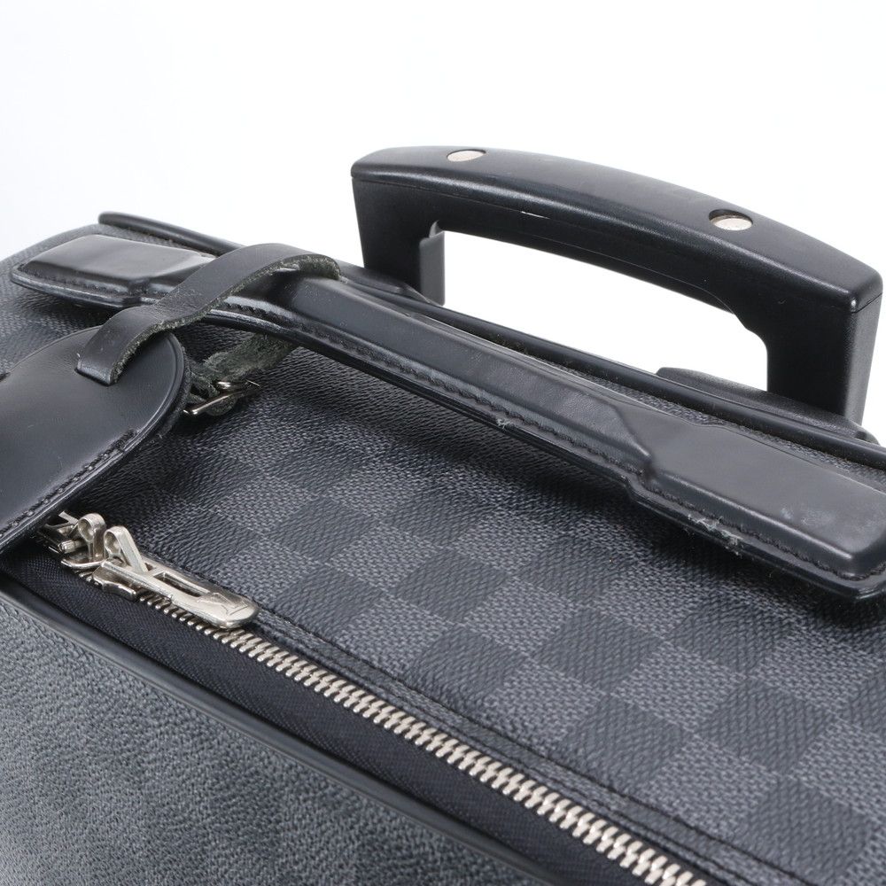 Louis Vuitton Damier Graphite Pegase 55 Leather Suitcase Carry Business Travel — view 4