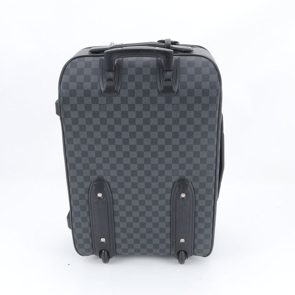 Louis Vuitton Damier Graphite Pegase 55 Leather Suitcase Carry Business Travel — view 3