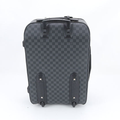 Louis Vuitton Damier Graphite Pegase 55 Leather Suitcase Carry Business Travel — view 3