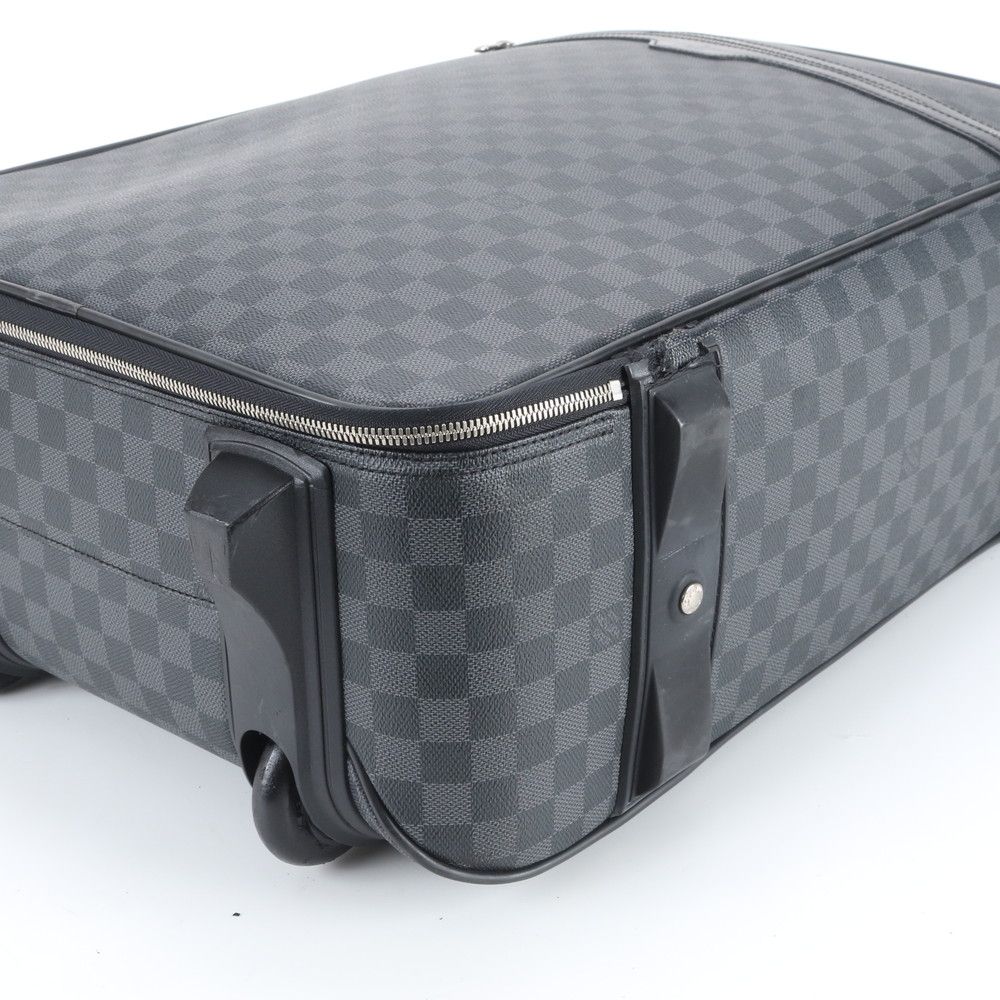 Louis Vuitton Damier Graphite Pegase 55 Leather Suitcase Carry Business Travel — view 5