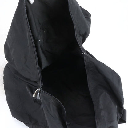 Prada Tessuto Nylon Triangle Logo Leather Boston Bag Business Trip Tote Travel — view 7