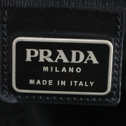Prada Tessuto Nylon Triangle Logo Leather Boston Bag Business Trip Tote Travel — view 8