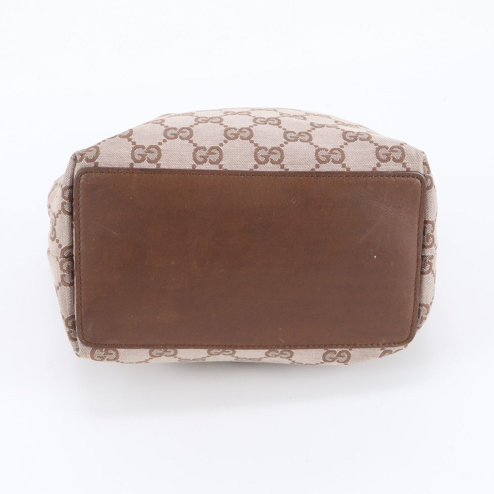 Gucci GG Canvas 002 Leather Tote Shoulder Hand Brown — view 5