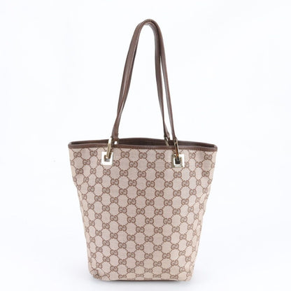 Gucci GG Canvas 002 Leather Tote Shoulder Hand Brown — view 3