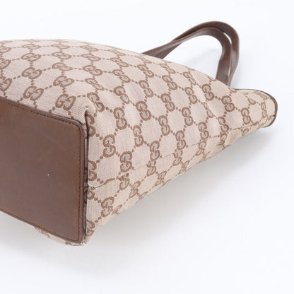 Gucci GG Canvas 002 Leather Tote Shoulder Hand Brown — view 4