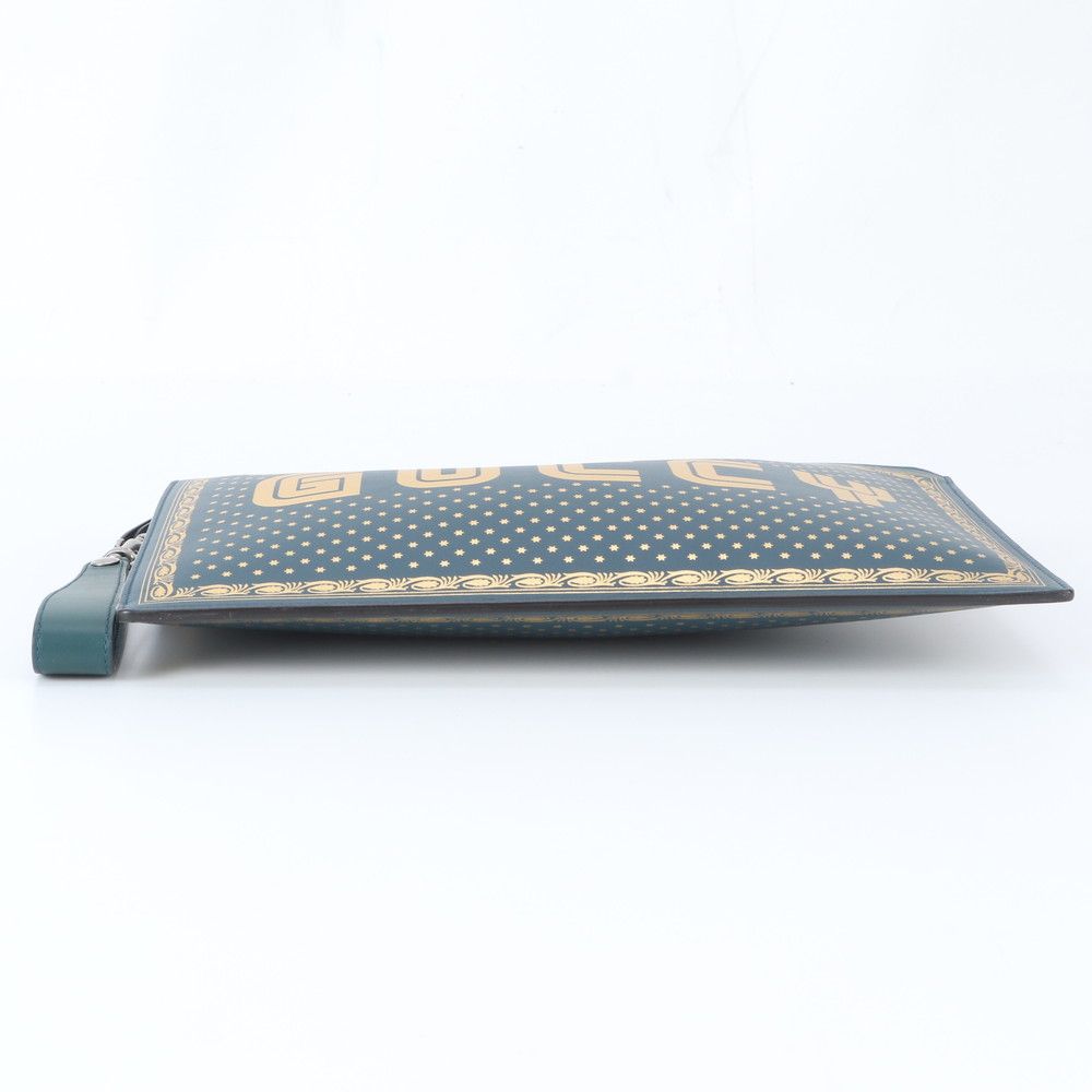 Gucci Sega Collaboration Guccy Print Leather Business Clutch — view 6
