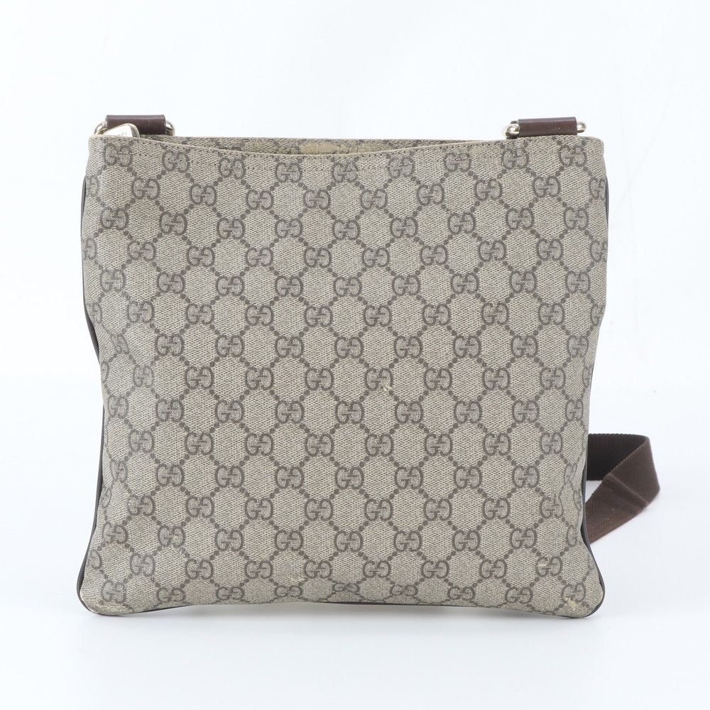 Gucci GG Supreme Leather Shoulder Bag Crossbody Messenger Business Tote — view 3