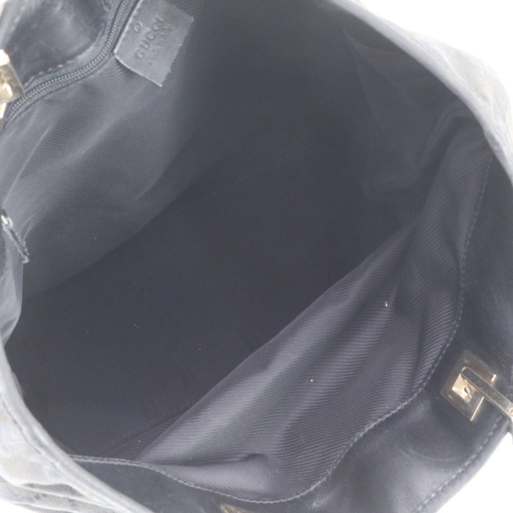 Gucci GG Canvas 002 Leather Tote Shoulder Hand Black — view 7