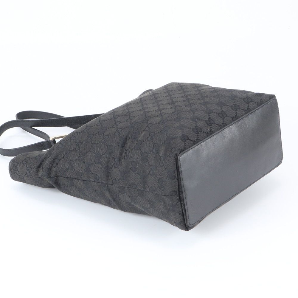 Gucci GG Canvas 002 Leather Tote Shoulder Hand Black — view 5