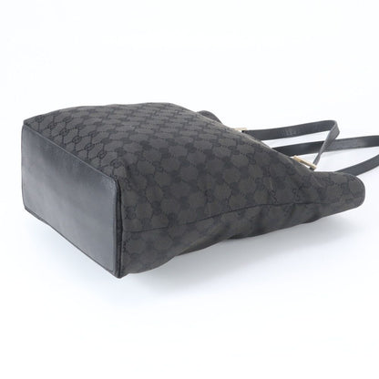 Gucci GG Canvas 002 Leather Tote Shoulder Hand Black — view 4