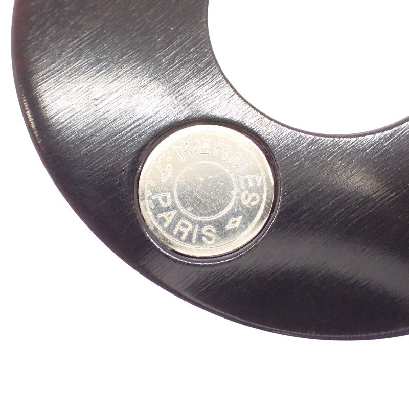 Hermes Earrings Buffalo Horn Brown — view 7