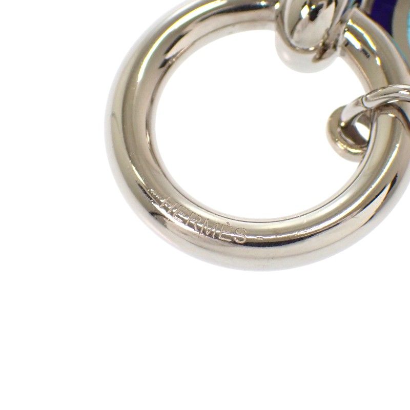 Hermes Helios Cheval Necklace Horse Metal Silver Blue Pendant — view 7