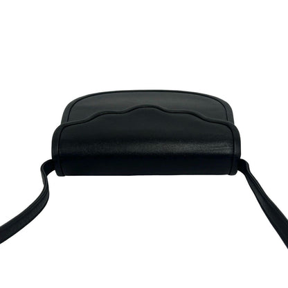 Saint Laurent Yves Vintage Scallop Leather Mini Shoulder Bag Pochette Black — view 4