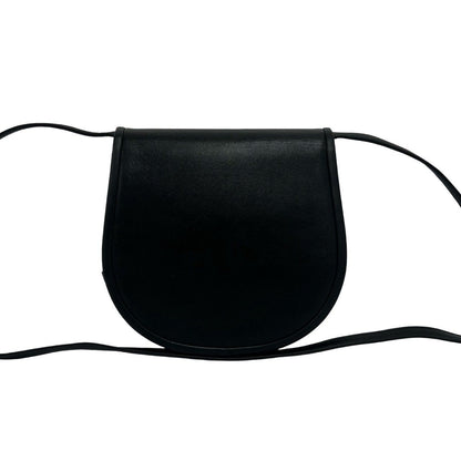 Saint Laurent Yves Vintage Scallop Leather Mini Shoulder Bag Pochette Black — view 3