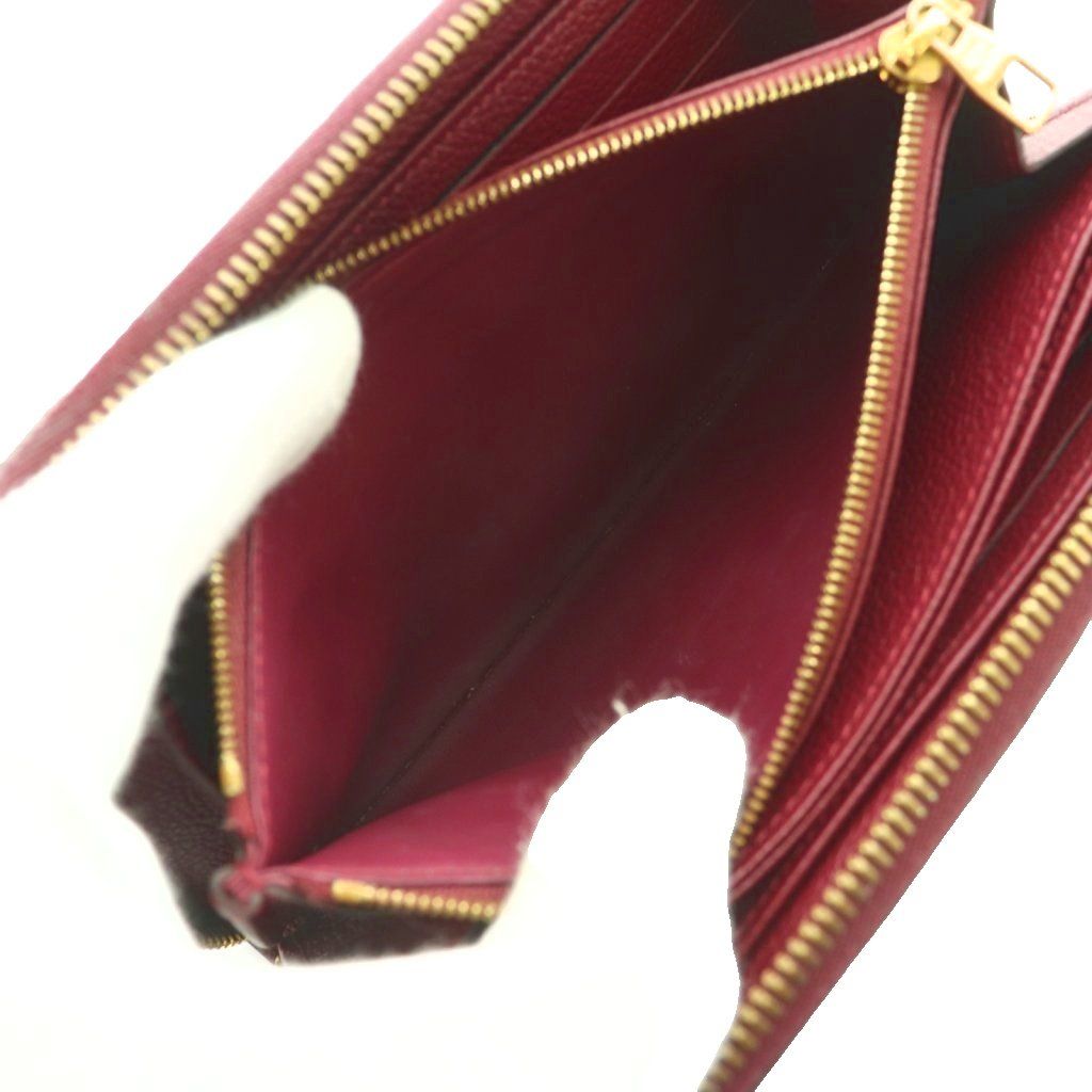 Louis Vuitton Monogram Empreinte Zippy Wallet Zip Around Leather Bordeaux SS — view 6